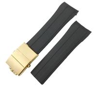 EAMOM Correa de reloj de goma de silicona, repuesto de 21mm y 22mm para MIDO M026 Ocean Star HydroConquest, correa de reloj deportivo resistente al agua (Color : Black golden, Size : 22mm)