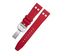 EAMOM Correa de reloj de goma FKM natural fluororubber de 22mm con remache para IWC Big Pilot Mark Portugieser TOP GUN pulsera suave (Color : Red5, Size : 22MM)