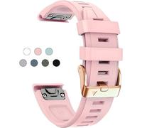 EAMOM Correa de reloj de repuesto de 20 mm para Garmin Fenix 5S/5S Plus/6S/7S/Instinct 2S/D2, correa de silicona suave de ajuste rápido con hebilla de oro rosa, accesorio de pulsera transpirable e i