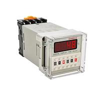 EAMOM DH48S-S 1Z 2Z Ciclo repetido Multifunción Digital 0.0 1S-9999H Relaje del Temporizador en el retraso 8 Pines SPDT 12/24/110/220V con de zócalo (Color : DH48S-S, Size : 220V)