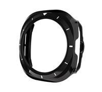 EAMOM Funda protectora de PC para Samsung Galaxy Watch 7 Ultra 47mm, carcasa protectora para Galaxy Watch 7 Ultra 47mm, funda protectora para reloj inteligente(Original Black White)