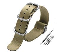EAMOM OTAN Banda de reloj de nylon para DIOS MÍO Pulsera multicolor multicolor en lienzo multicolor enlatada 20 mm de 22 mm correas de lona (Color : A3silver clasp, Size : 22mm)