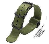 EAMOM OTAN Banda de reloj de nylon para DIOS MÍO Pulsera multicolor multicolor en lienzo multicolor enlatada 20 mm de 22 mm correas de lona (Color : A2black clasp, Size : 22mm)