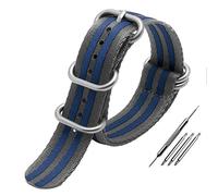 EAMOM OTAN Banda de reloj de nylon para DIOS MÍO Pulsera multicolor multicolor en lienzo multicolor enlatada 20 mm de 22 mm correas de lona (Color : A7silver clasp, Size : 22mm)