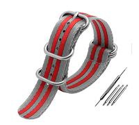 EAMOM OTAN Banda de reloj de nylon para DIOS MÍO Pulsera multicolor multicolor en lienzo multicolor enlatada 20 mm de 22 mm correas de lona (Color : A8silver clasp, Size : 22mm)