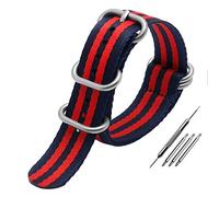 EAMOM OTAN Banda de reloj de nylon para DIOS MÍO Pulsera multicolor multicolor en lienzo multicolor enlatada 20 mm de 22 mm correas de lona (Color : A12silver clasp, Size : 20mm)