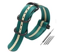 EAMOM OTAN Banda de reloj de nylon para DIOS MÍO Pulsera multicolor multicolor en lienzo multicolor enlatada 20 mm de 22 mm correas de lona (Color : A10black clasp, Size : 22mm)