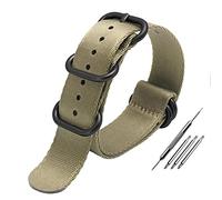 EAMOM OTAN Banda de reloj de nylon para DIOS MÍO Pulsera multicolor multicolor en lienzo multicolor enlatada 20 mm de 22 mm correas de lona (Color : A3black clasp, Size : 20mm)