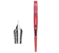 EAMOM Pluma estilográfica de acrílico de cola larga, punta F de iridio de 0,5 mm, hermoso patrón de colores, bolígrafo de tinta transparente para oficina con caja de regalo (E)