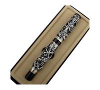 EAMOM Pluma estilográfica de lujo con diseño de dragón y fénix con grabado en relieve de metal de 0,5 mm, pluma estilográfica pesada, regalo para profesores, oficina, escuela, bolígrafo de tinta (B