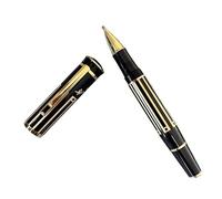 EAMOM Pluma estilográfica de lujo con logotipo en relieve, bolígrafo grande para escritor, pluma estilográfica negra, pluma estilográfica de regalo, bolígrafo de papelería de oficina (E,bolígrafo con