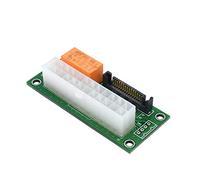 EAMOM Tarjeta adaptadora de sincronización de fuente de alimentación de 24 pines a 4 pines/SATA Molex sincrónica Dual PSU ATX Add2psu para minería (10 unidades a SATA verde)