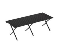 EAmrfvqt Mesa Plegable de Playa, La Mesa Plegable portátil Ultraligera del Campo Acero de Carbono Rueda for Arriba multicolora