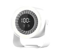 EAmrfvqt Ventilador de sobremesa pequeño, Ventilador de pared for escritorio coche con carga USB, multicolor, 16,5x19x10,5cm(White)