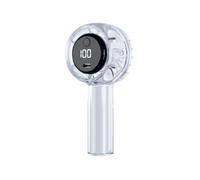 EAmrfvqt Ventilador portátil, Ventilador de mano pequeño multicolor USB Oficina viaje al aire libre(Transparent White)