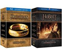 Eamufa The Lord of the Rings + The Hobbit: Complete Movie Trilogy Series Blu-ray Collection - Extended Edition (With Over 50 Hours of Additional Bonus Content)
