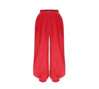 Eandarui Tai Chi Bloomers Kong Fu Wu SHU Pantalones Niños Niño Qigong Shaolin Taekwondo Pantalones de Entrenamiento Holgado Slim Fit Ropa de Deportes de Marcha para 3-14 Años, Rojo A., 158-164