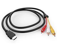 Eanetf HDMI to RCA Cable, 1080P 5ft/1.5m HDMI Male to 3-RCA Video Audio AV Cable Connector Adapter Transmitter for TV HDTV DVD (NO Signal Conversion Function)