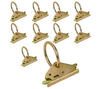 Eapele 10pcs Steel E-Track O Ring Tie-Down Anchors, Secure Cargo in Enclosed/Flabed Trailers, Trucks, Load Limit of 1500lb