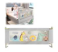 EAQ Rieles de cama para niños pequeños, protector de cama para cama individual, altura ajustable, sin costuras, riel de protección a presión para niños, gran ajuste, tamaño matrimonial, tamaño Queen y