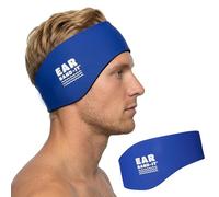 Ear Band-It Diadema de natación con Tapones para oídos Seguros (inventado por el médico y Recomendado por el médico) Grandes (de 10) Azul