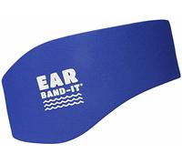 Ear Band-It Diadema de natación con Tapones para oídos Seguros (inventado por el médico y Recomendado por el médico) Grandes (de 10) Azul