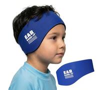 Ear Band-It Diadema de natación (inventado por un médico) retiene el agua, sujeta los tapones para los oídos (asegure los tapones para los oídos) Mediano (edades 4-9) Azul