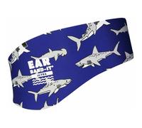 Ear Band-It Ultra - Diadema de natación (mantiene el agua fuera, mantiene los tapones para los oídos) Recomendado por médicos (edades de 3 a 8 años), tiburón