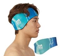 Ear Band-It Ultra - Diadema de natación (mantiene el agua fuera, sujeta los tapones para los oídos), recomendada por médicos, grande (edades de 8 a adultos), color azul