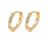 Ear Buckle Girl Korean Version Autumn And Winter Circle Zircon Earrings Ohrringe Kette Set