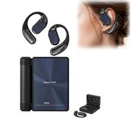 Ear Buds - Headphones Bluetooth with Dual-Fold Design, Open Ear Wireless Bluetooth 6.0, IPX5 Waterproof & Sweatproof, Noise Isolation, Secure Ear Hooks for Running, Workout, Gym, Travel (Black)