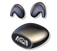 Ear Buds Wireless Earbuds, Invisible Sleep Wireless Earphone Waterproof, Bluetooth 5.2 Earphones, Touch Control, with Charging Box, Double Noise Cancelling (Black)