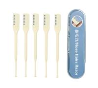 Ear Nose Grooming Supplies - Nose Hair Removal Cutter,5-Piece Double-Sided Nasal Hair Shaver with Earwac Picker | for College Dorm, Travel, Home, Makeup