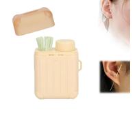 Ear Piercing Cleaning Kit, Ear Hole Care Kit, 2025 Upgrade Earrings Hole Cleaner 240Pcs Ears Piercings Holes Cleaner Floss Kits Piercing Cleaners with 15ml Cleaning (Mint)