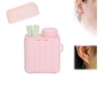 Ear Piercing Cleaning Kit, Ear Hole Care Kit, 2025 Upgrade Earrings Hole Cleaner 240Pcs Ears Piercings Holes Cleaner Floss Kits Piercing Cleaners with 15ml Cleaning (Rose Scent)