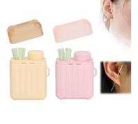 Ear Piercing Cleaning Kit, Ear Hole Care Kit, 2025 Upgrade Earrings Hole Cleaner 240Pcs Ears Piercings Holes Cleaner Floss Kits Piercing Cleaners with 15ml Cleaning (Rose Scent+Mint)