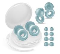 Ear Plugs for Sleeping Noise Cancelling, 30dB Noise Reduction Earplugs, Soft Silicone Reusable Hearing Protection Earplugs for Deep Focus, Trabajo, Travel, Concert with Case & 8Eartips,HTB-Blue