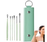 Ear Wax Removal - Eaar Cleaner With 7 Pcs Ear Set | Earr Pick For Earr Cleaning With 7 Ears Spoons | Stainless Steel Curette Kit, Reusable Hygiene Picks With Case For Adults Men Women