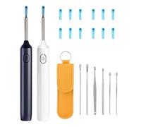 Ear Wax Removal, Ear Cleaner, Ear Wax Removal Kit with 6 Silicone Sleeves & Earspoons Set, Kids Adults Soft Cleaning Gift, Compatible with Smart Phones (2pcs)