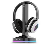 Earbay 2.4GHz Wireless Gaming Headset mit Bluetooth Kopfhörer für PS5, PS4, PC, Switch, Xbox & Laptop, 6.0 Bluetooth Gaming Headset mit Mikrofon klappbarem Mikrofon klappbarem Akku 40h Akku