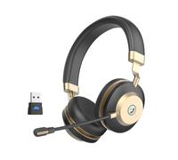 Earbay Auriculares inalámbricos V5.3 Bluetooth con micrófono con cancelación de ruido y tiempo de trabajo de 45 horas, auriculares Bluetooth con silencio de micrófono y dongle USB para PC, teléfono