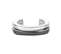 EARCANDY - Ear Cuff Catarsis Black Angle - Pendiente en Plata de Ley 925 con Baño de Rutenio - Cierre Ajustable - Pendiente Suelto - Joyas para Mujer