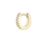 EARCANDY Pendiente Piercing Aro Sophie en Plata de Ley 925 con Baño de Oro Amarillo 18k, Cierre Clic, Circonitas Blancas, Pendiente Suelto, Joyas para Mujer