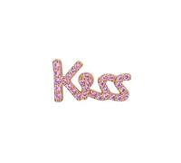 EARCANDY - Pendiente Piercing Kiss Me by Earcandy Jewelry, Piercing elaborado en Plata de Ley 925 con baño de Oro Rosa, Cierre Presión, Ciconitas Rosas,