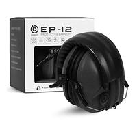 EAREST Orejeras de Protección Reducción de Ruido, Earmuffs Protectores Auditivos de Seguridad Anti-ruido, NRR 20DB Profesional Orejas Defensores con Bolsa para Adultos Niños Bebes - Negro Mate