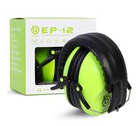 EAREST Orejeras de Protección Reducción de Ruido, Earmuffs Protectores Auditivos de Seguridad Anti-ruido, NRR 20DB Profesional Orejas Defensores con Bolsa para Adultos Niños Bebes - Verde Fluorescente
