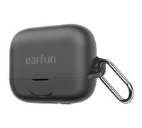 EarFun Funda de silicona para EarFun Air Pro 4+, protección completa de silicona, con mosquetón y tapón antipolvo USB-C, para EarFun Air Pro 4 Plus, color negro