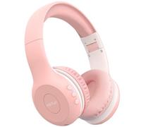EarFun K2 Auriculares Inalámbricos para Niños con Micrófono, Bluetooth 5.4, Volumen Limitado a 85/94 dB, 40 h de Reproducción, Over-Ear para Tablet/Móvil/iPad/PC/Escuela/Viajes, Rosa