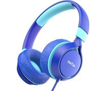 EarFun S1, Auriculares para Niños con Cable Plegables, Límite de Volumen 85 dB, Sonido Estéreo, Diadema Ajustable, Ligeros y Portátiles On-Ear para Escuela/Viaje/Niños/Niñas, Azul