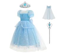 EARJIA Disfraz Princesa Niña Vestido Princesa Niña Fantancy Dresses Halloween Birthday Party Carnival